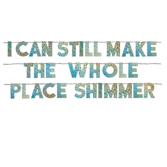 I CAN STILL MAKE THE WHOLE PLACE SHIMMER