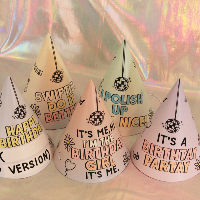SWIFTIE BIRTHDAY PACK PARTY HATS