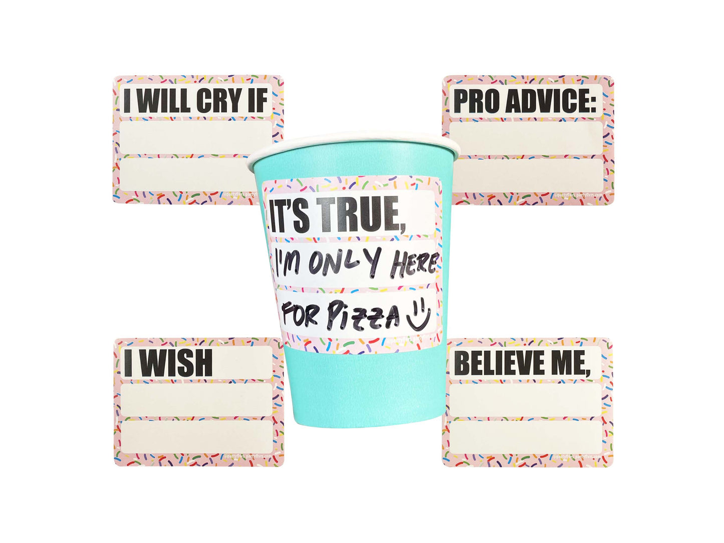 FILL-IN PARTY STICKERS
