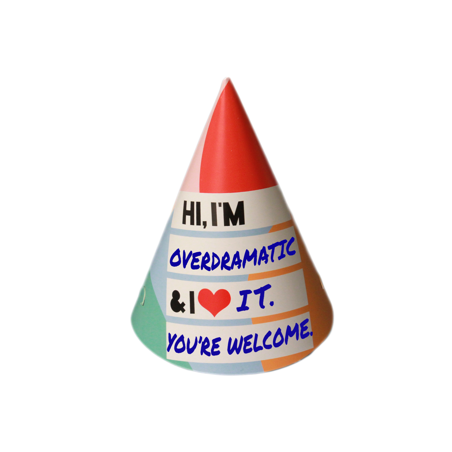 COLOR-BLOCK FILL-IN PARTY HATS