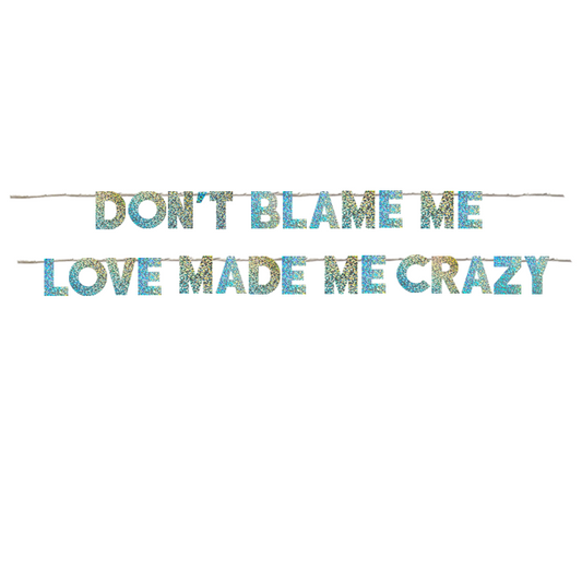 DON'T BLAME ME LOVE MADE ME CRAZY