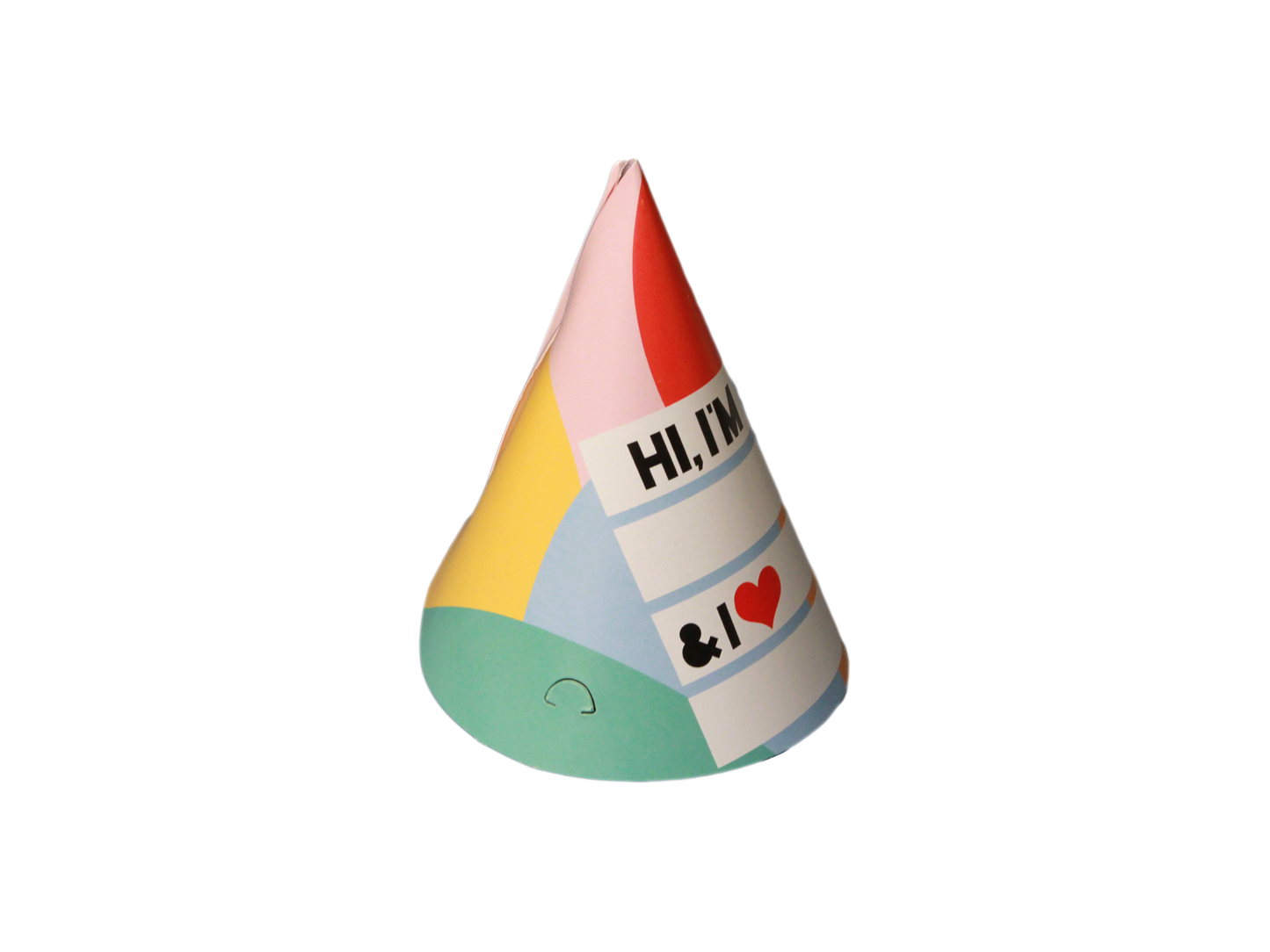COLOR-BLOCK FILL-IN PARTY HATS